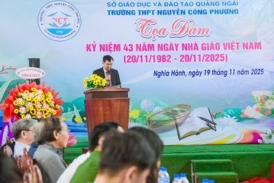 TRƯỜNG THPT NGUYỄN CÔNG PHƯƠNG: ẤM ÁP, TRANG TRỌNG TRONG LỄ KỶ NIỆM CHÀO  MỪNG 43 NĂM NGÀY NHÀ GIÁO VIỆT NAM (20/11/1982 – 20/11/2025).